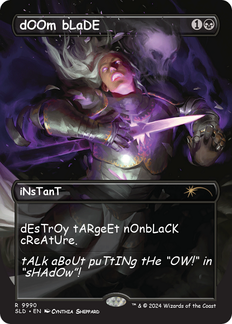 Image of dOOm bLaDE (SLD-9990) - Secret Lair Drop (Borderless) Foil