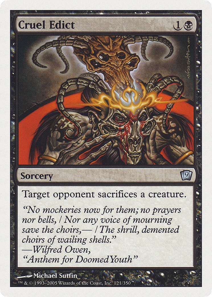 Image of Cruel Edict (9ED-121★) - 9th Edition