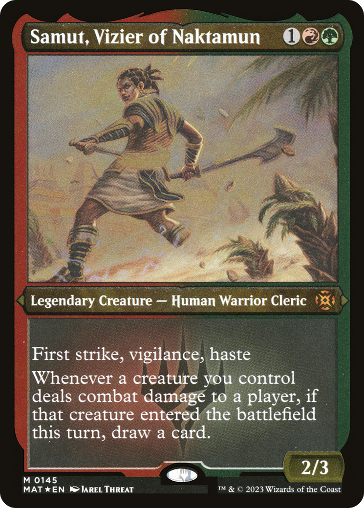 Image of Samut, Vizier of Naktamun (MAT-145) - March of the Machine: The Aftermath Etched Foil