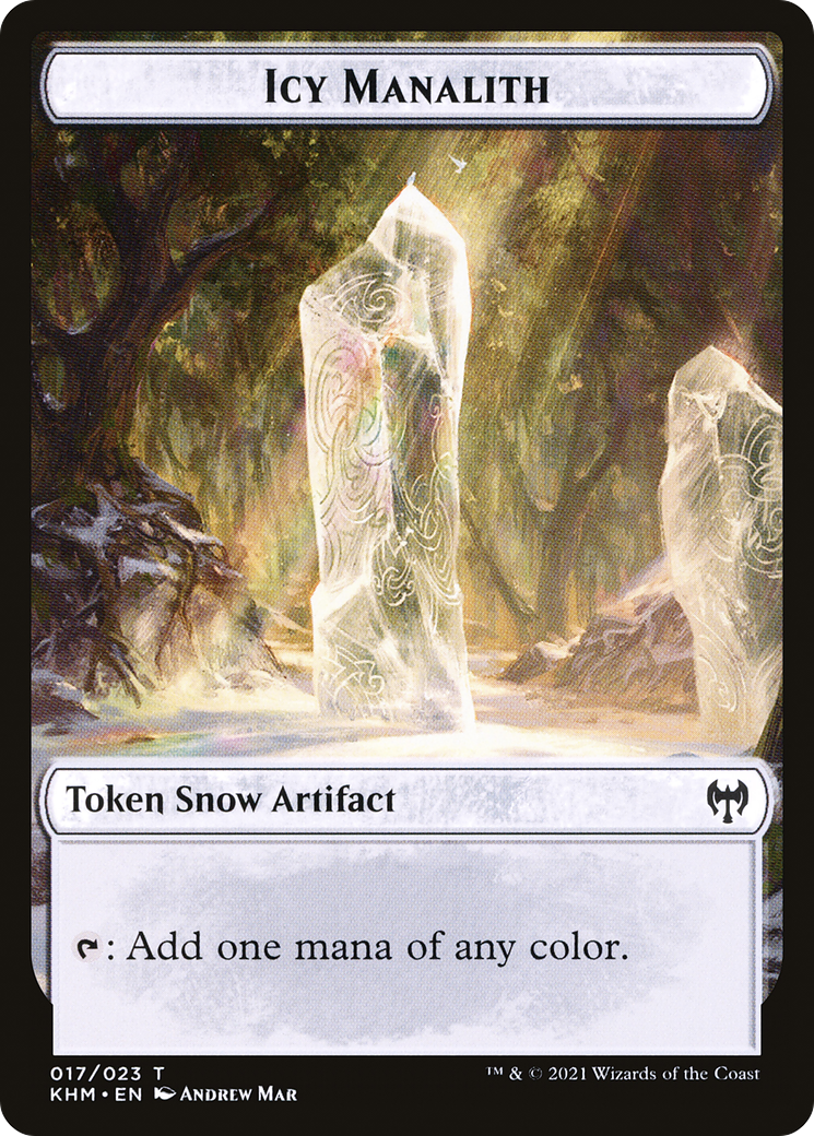 Image of Icy Manalith Token (KHM-017) - Kaldheim Tokens: (snow) Foil