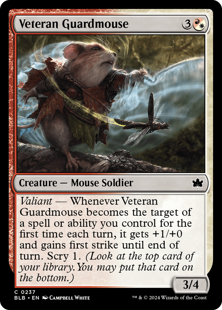 Image of Veteran Guardmouse (BLB-237) - Bloomburrow Foil