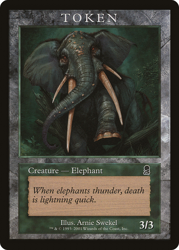 Image of Elephant Token (ODY) (MPRP-) - Magic Player Rewards 2002