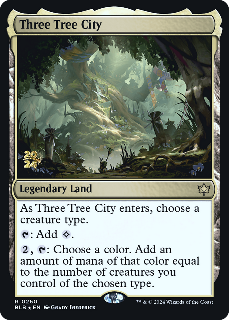 Image of Three Tree City (PRE-260) - Bloomburrow Promos Foil
