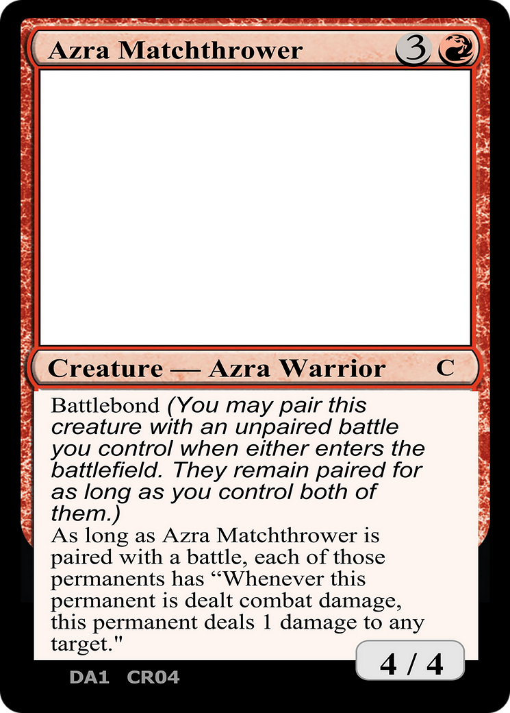 Image of Azra Matchthrower (UNK-CR04A) - Unknown Event