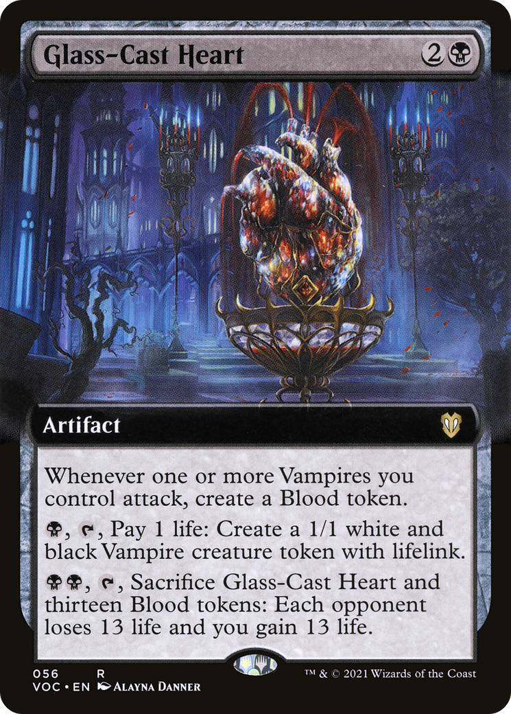 Image of Glass-Cast Heart (Extended Art) (VOC-056) - Crimson Vow Commander: (Extended Art)