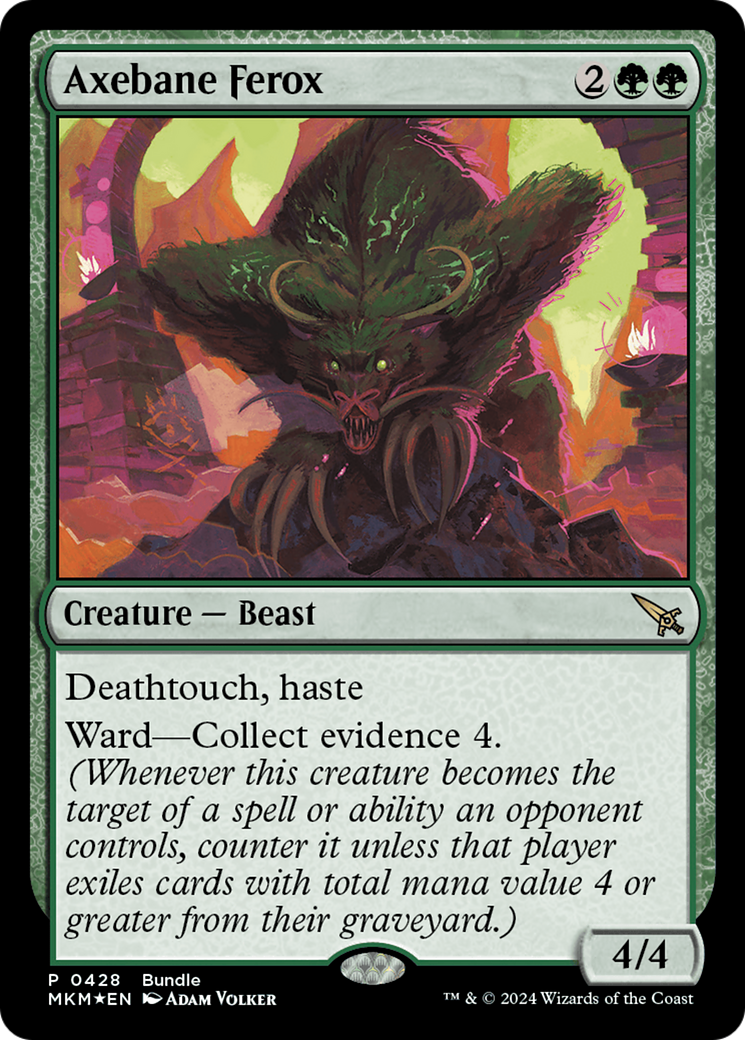 Image of Axebane Ferox (MKM Bundle) (UMP-428) - Murders at Karlov Manor Foil