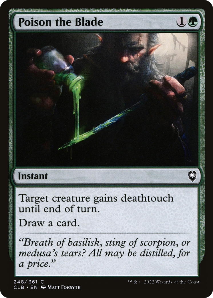 Image of Poison the Blade (CLB-248) - Commander Legends: Battle for Baldur's Gate Foil