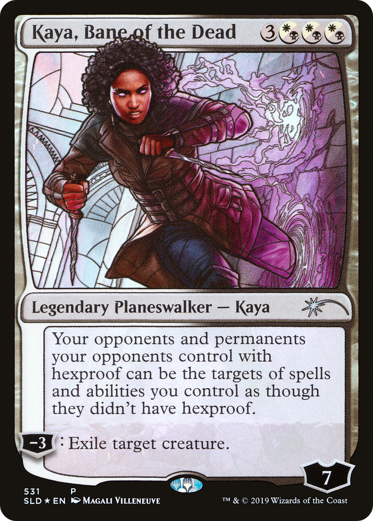 Image of Kaya, Bane of the Dead (Stained Glass) (SLD-531) - Secret Lair Drop Foil