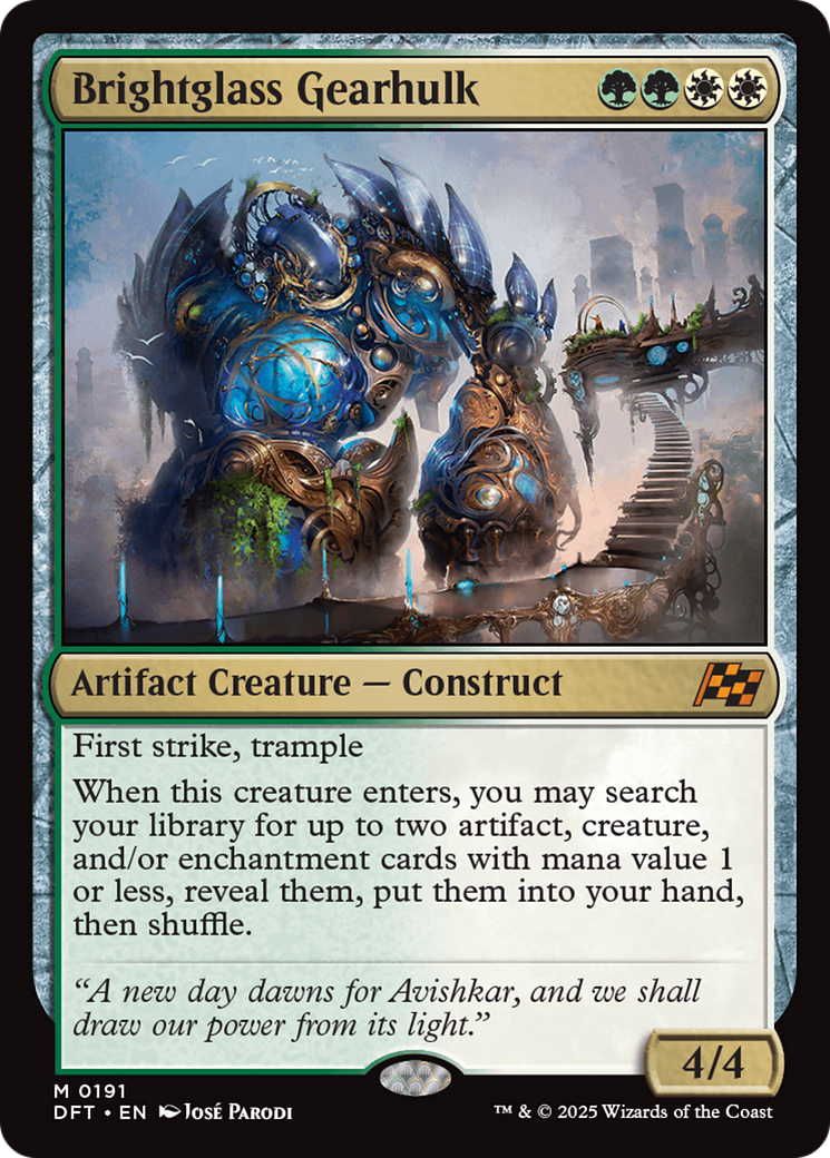 Image of Brightglass Gearhulk (DFT-191) - Aetherdrift Foil