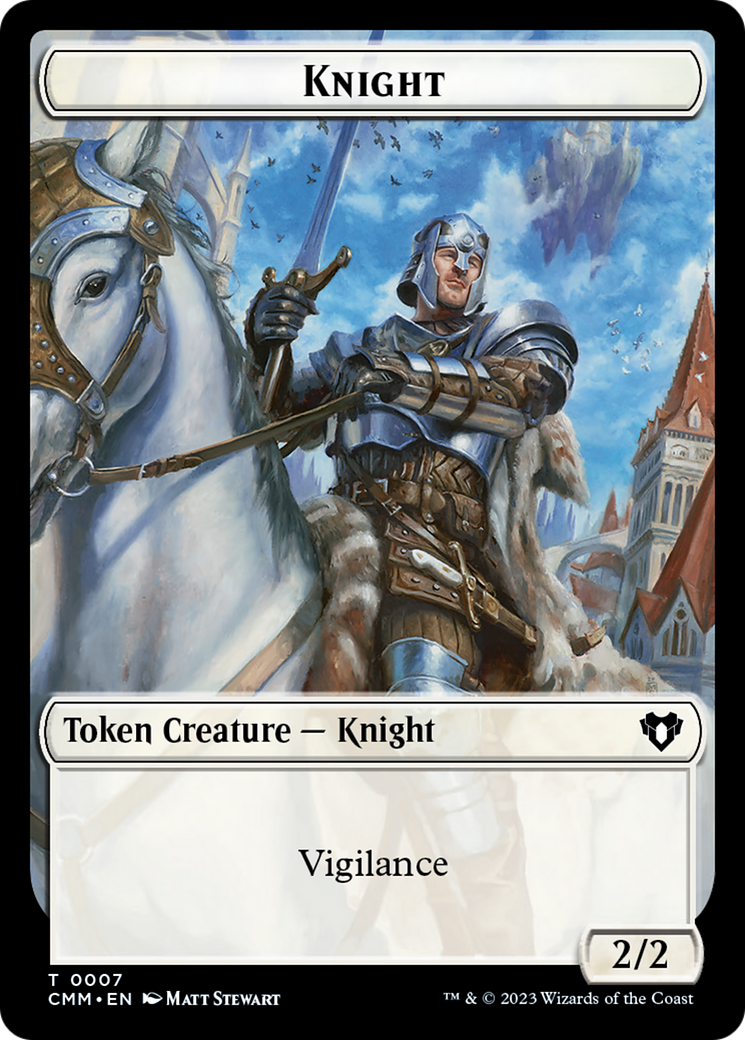 Image of Knight (TCMM-007) - Commander Masters Tokens