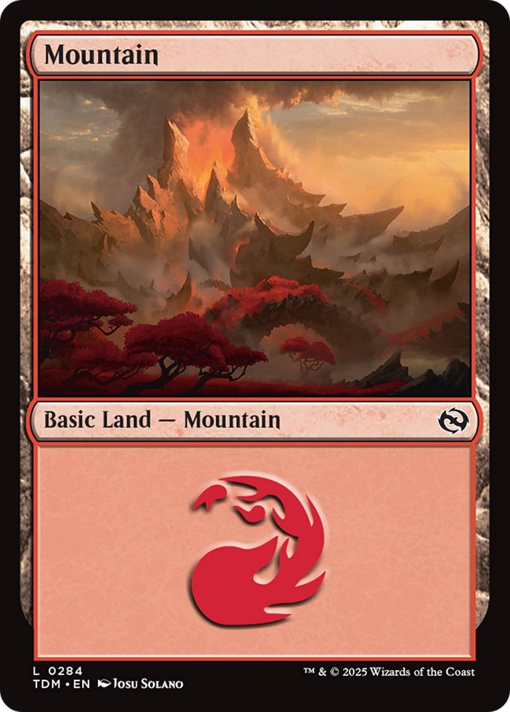 Image of Mountain (0284) (TDM-284) - Tarkir: Dragonstorm Foil