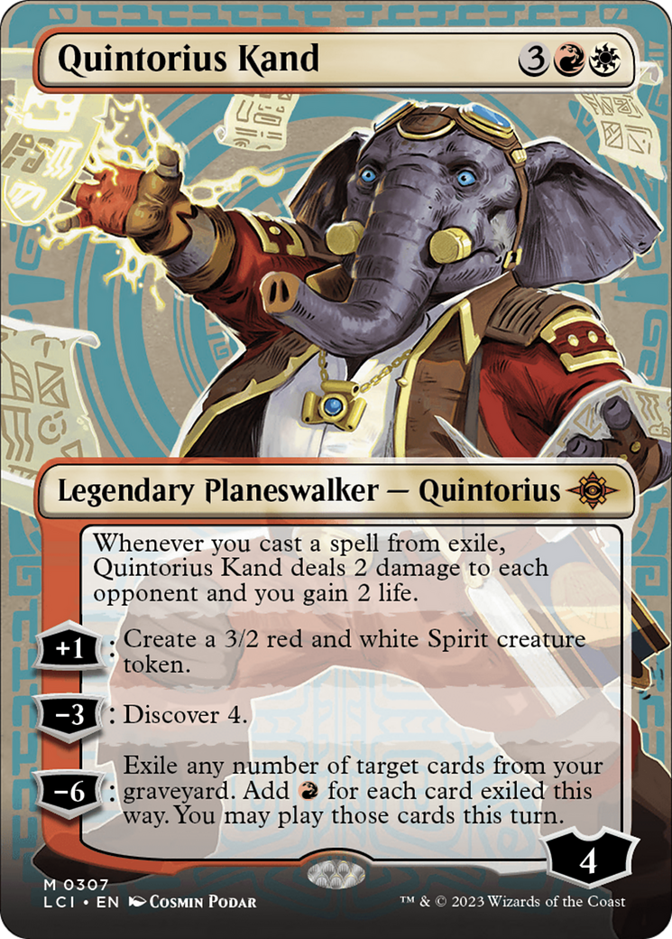 Image of Quintorius Kand (0307) (Borderless) (LCI-307) - The Lost Caverns of Ixalan (Borderless) Foil