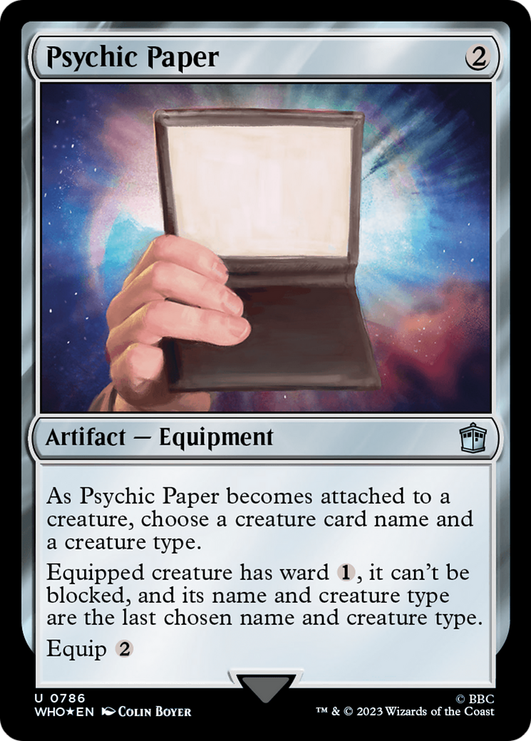 Image of Psychic Paper (Surge Foil) (WHO-786) - Doctor Who Foil