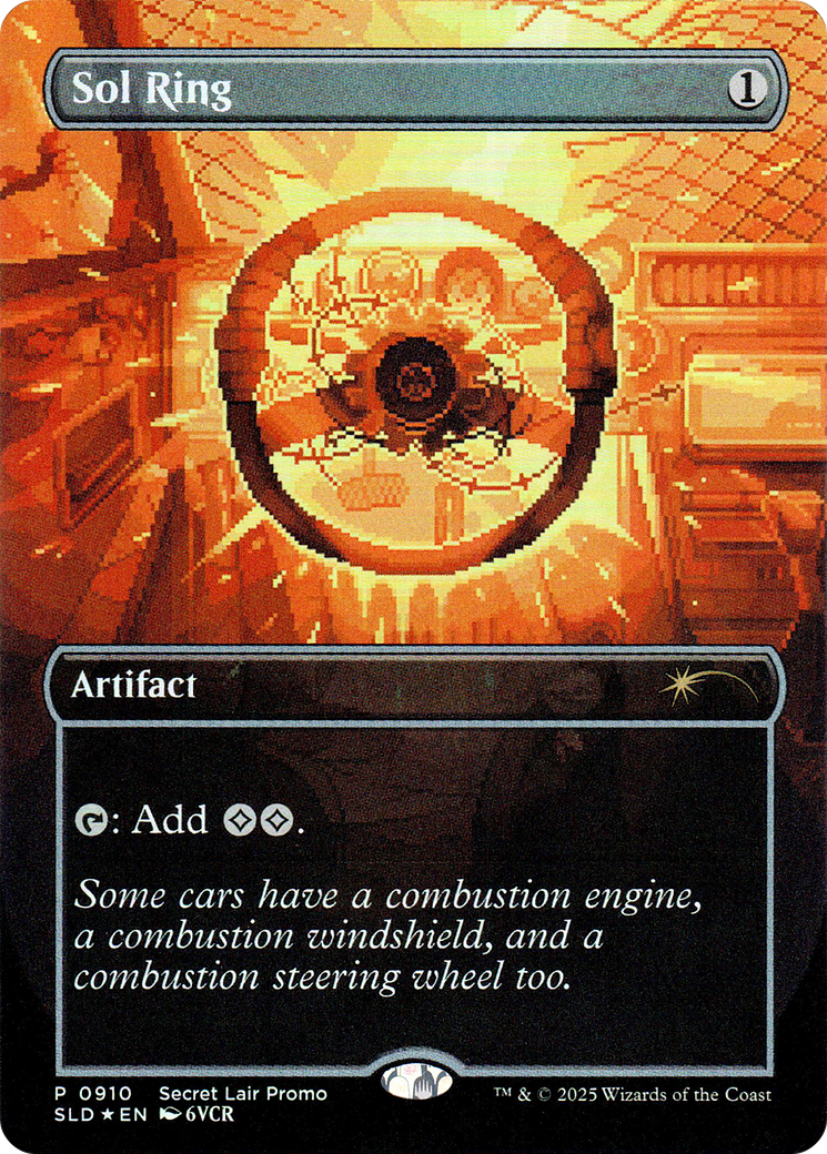 Image of Sol Ring (0910) (Rainbow Foil) (SLD-910) - Secret Lair Drop (Borderless) Foil