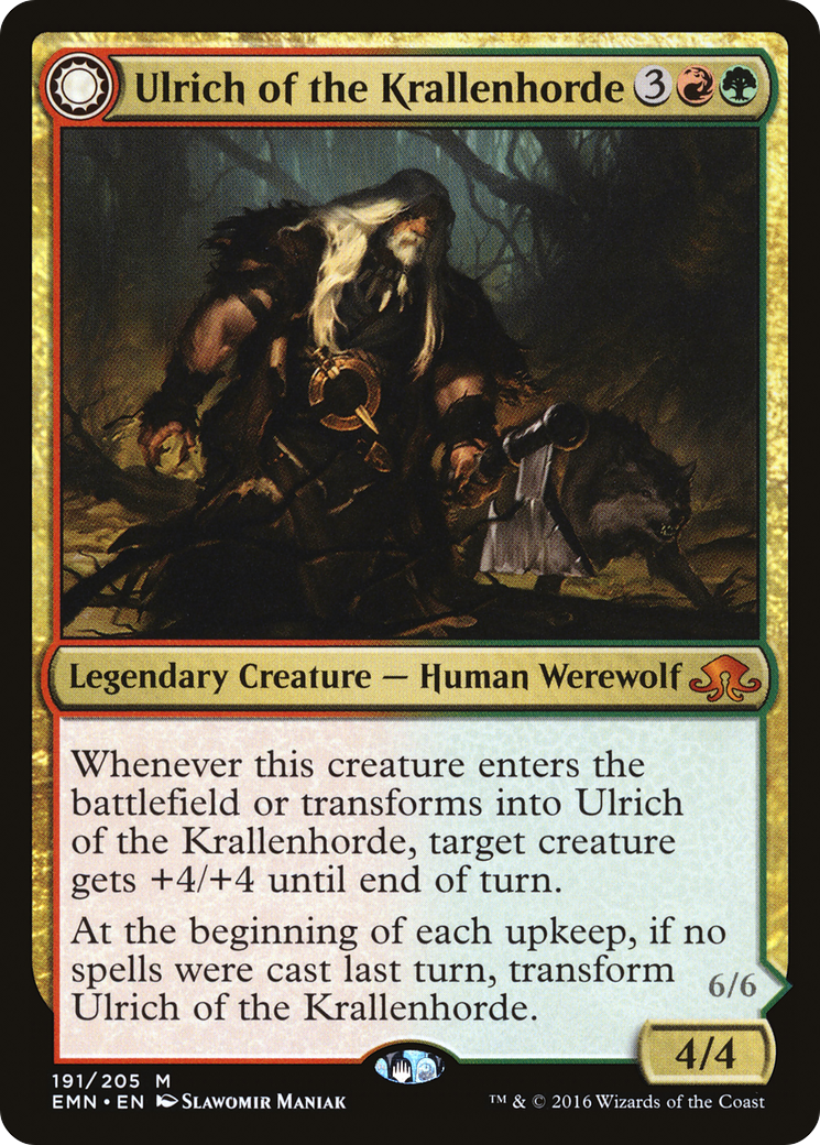 Image of Ulrich of the Krallenhorde (EMN-191) - Eldritch Moon: (Double Faced Transform) Foil