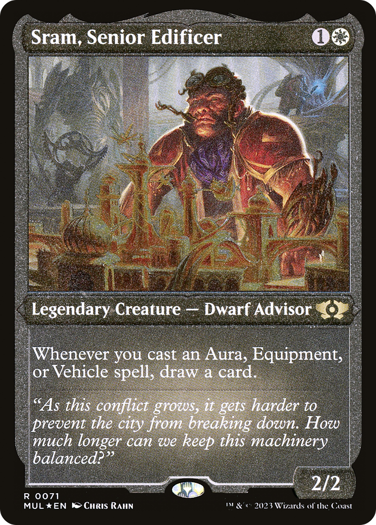 Image of Sram, Senior Edificer (Foil Etched) (MUL-071) - Multiverse Legends Foil