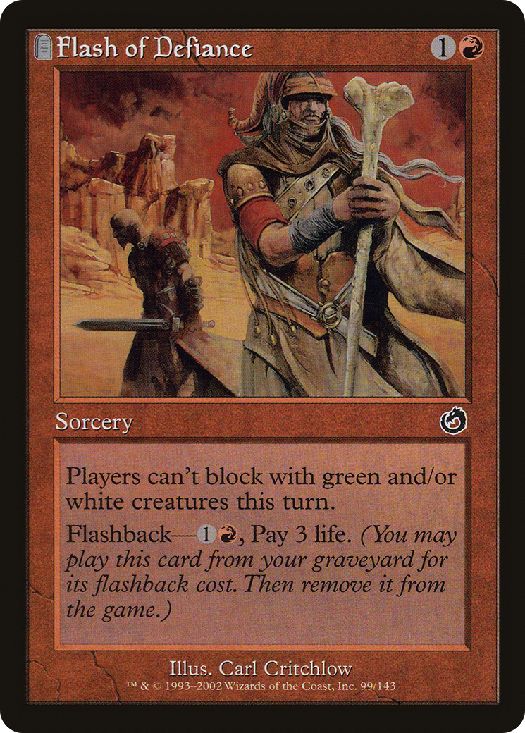 Image of Flash of Defiance (TOR-099) - Torment: (tombstone) Foil