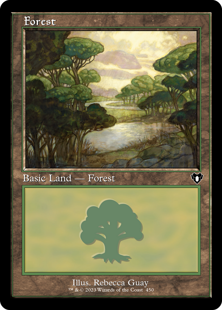 Image of Forest (450) (Retro Frame) (CMM-450) - Commander Masters Foil