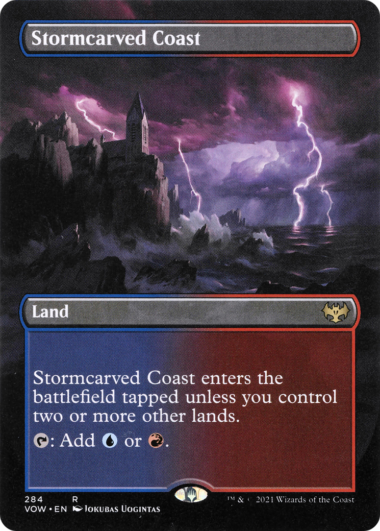 Image of Stormcarved Coast (Borderless) (VOW-284) - Innistrad: Crimson Vow (Borderless)