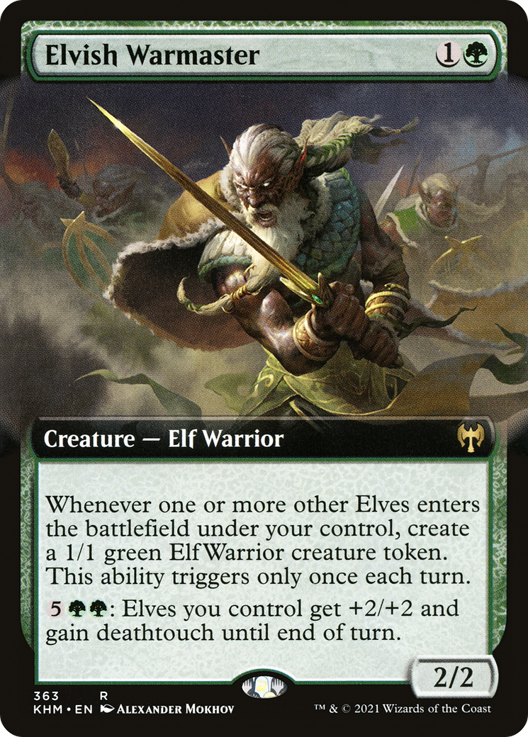 Image of Elvish Warmaster (Extended Art) (KHM-363) - Kaldheim: (Extended Art)