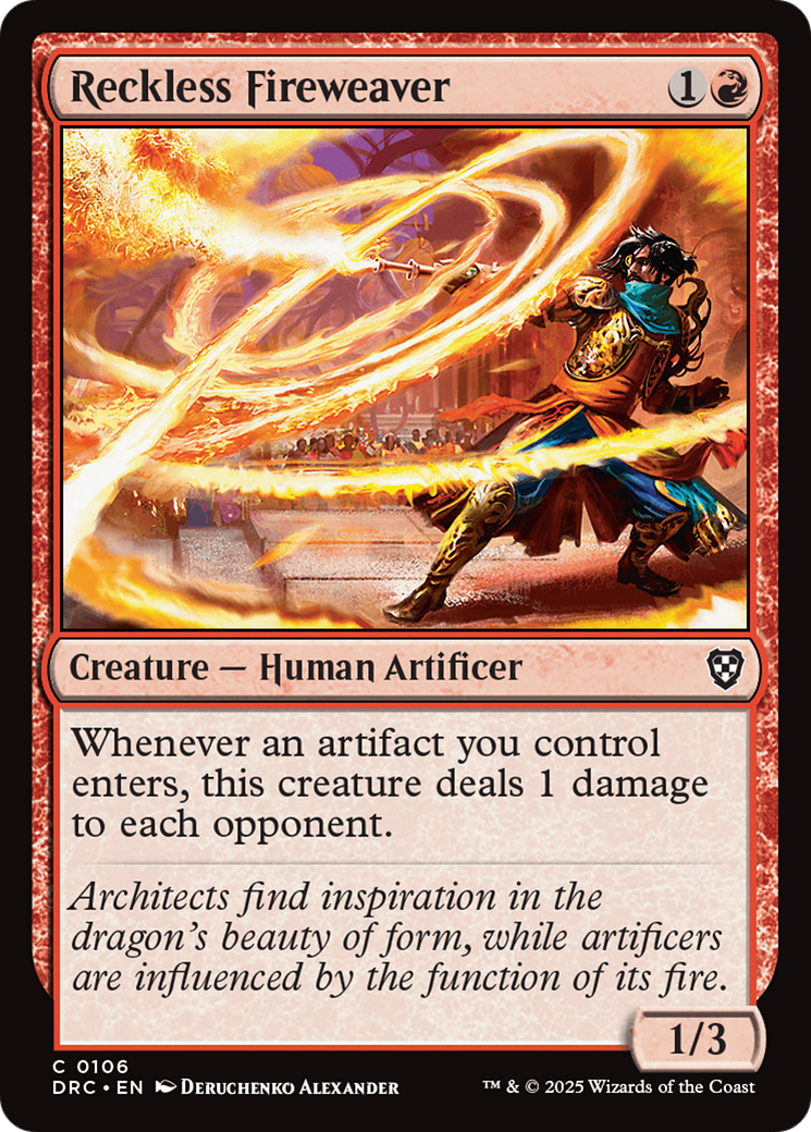 Image of Reckless Fireweaver (DRC-106) - Commander: Aetherdrift