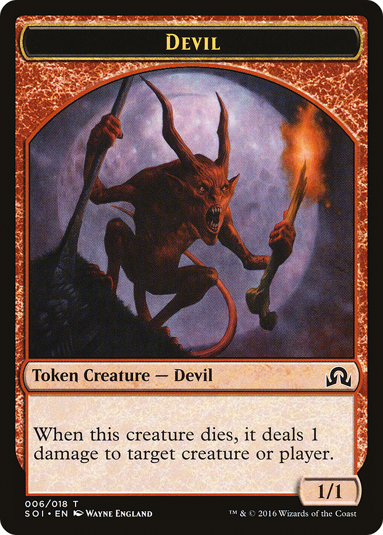 Image of Devil Token (SOI-006) - Shadows over Innistrad Tokens