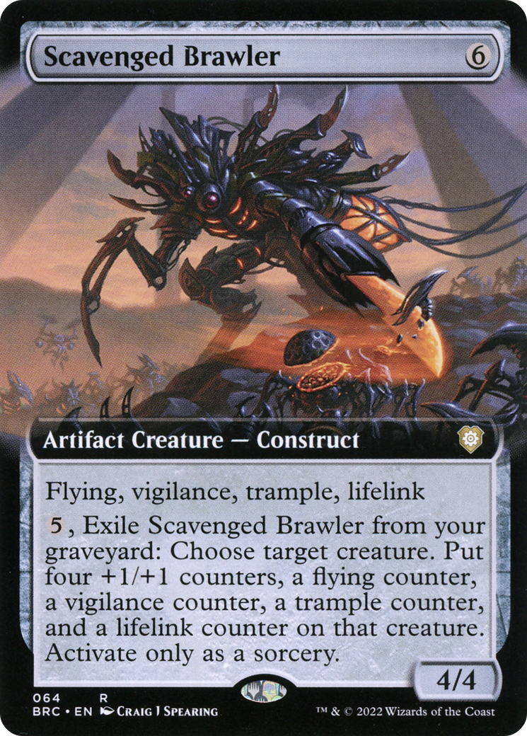 Image of Scavenged Brawler (Extended Art) (BRC-064) - The Brothers' War Commander: (Extended Art)