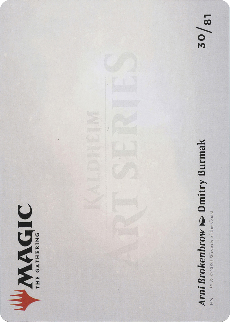 Image of Arni Brokenbrow Art Card (ASKHM-030) - Art Series: Kaldheim (Borderless)