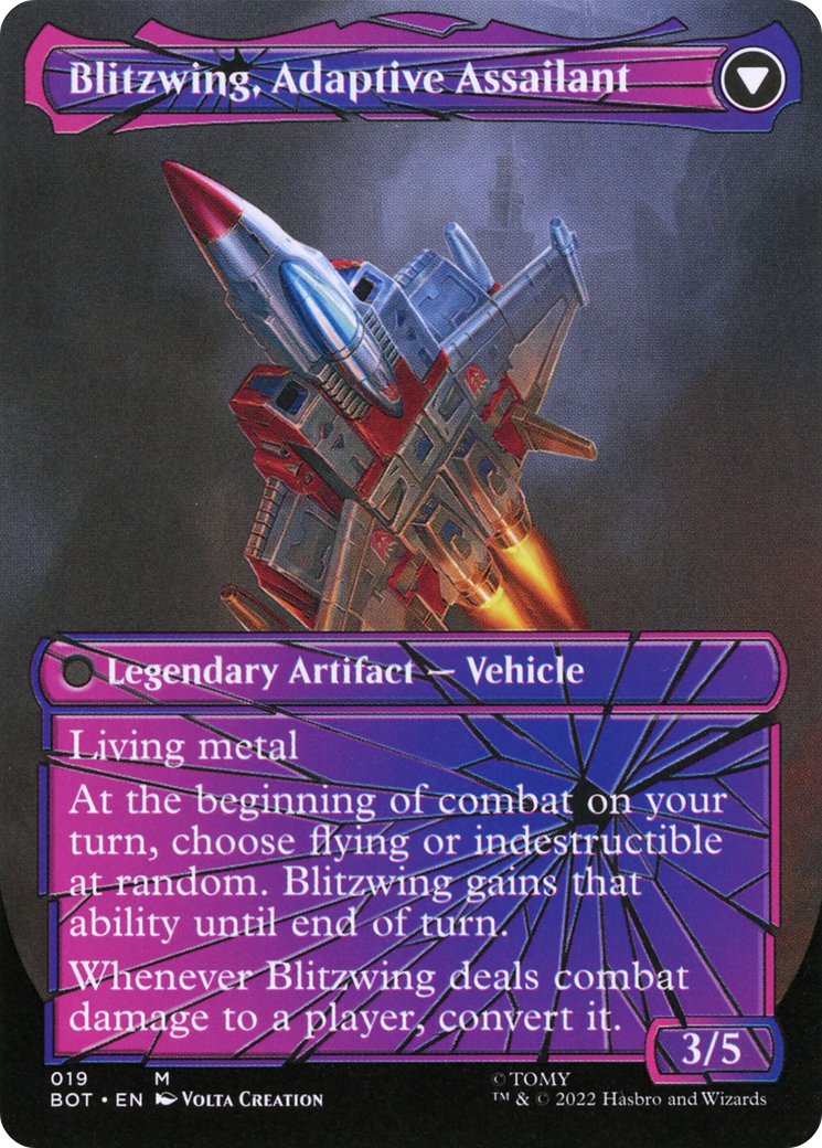 Image of Blitzwing, Cruel Tormentor (Shattered Glass) (BOT-019) - Transformers: (convertdfc, shatteredglass) (Borderless) Foil