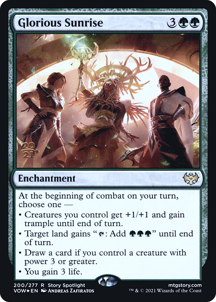 Image of Glorious Sunrise (PRE-200) - Innistrad: Crimson Vow Promos Foil