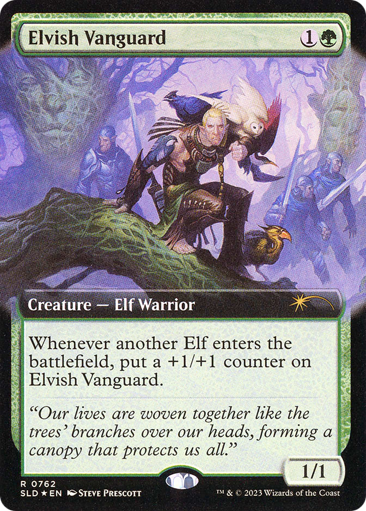 Image of Elvish Vanguard (Extended Art) (SLD-762) - Secret Lair Drop: (Extended Art) Foil