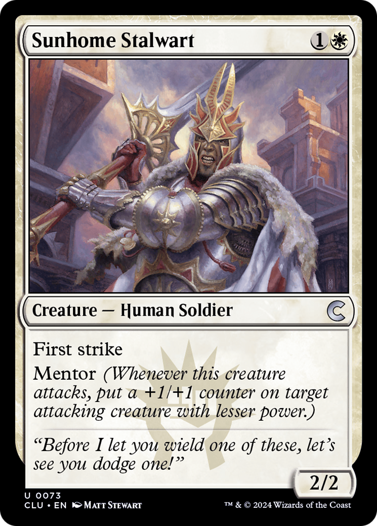 Image of Sunhome Stalwart (CLU-073) - Ravnica: Clue Edition