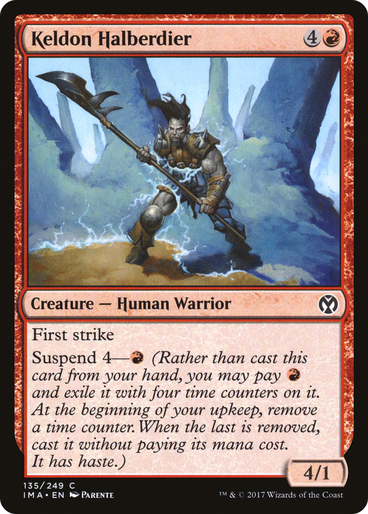 Image of Keldon Halberdier (IMA-135) - Iconic Masters Foil