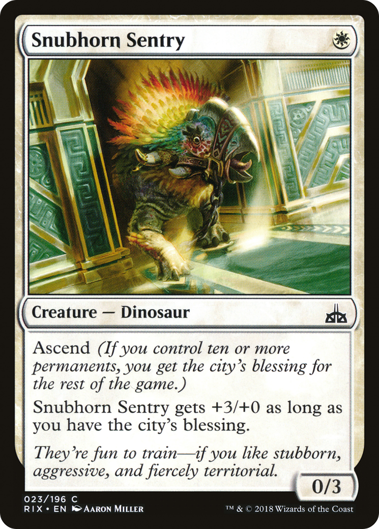 Image of Snubhorn Sentry (RIX-023) - Rivals of Ixalan