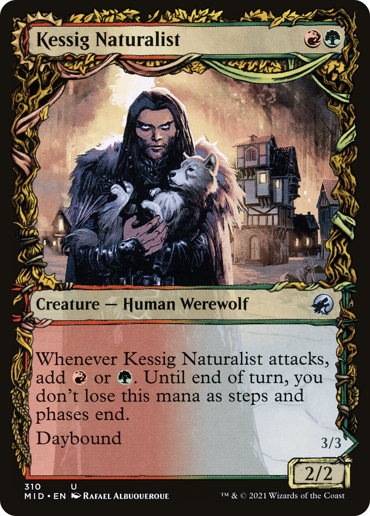 Image of Kessig Naturalist (Showcase) (MID-310) - Innistrad: Midnight Hunt: (Showcase, Double Faced Transform)