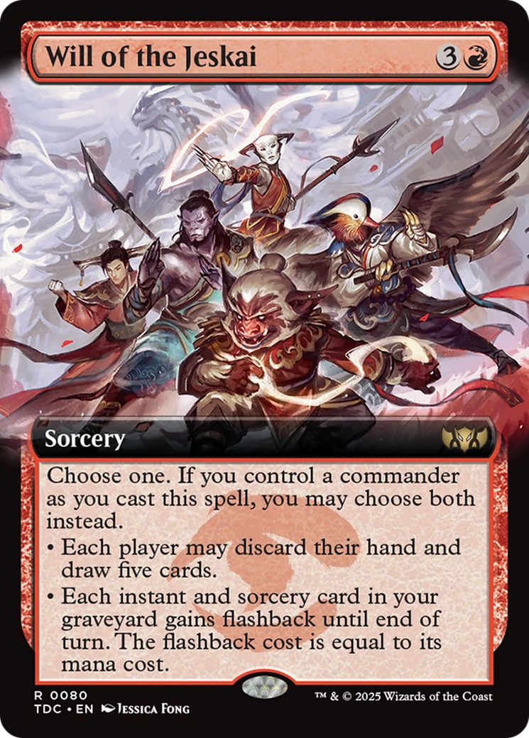 Image of Will of the Jeskai (Extended Art) (TDC-080) - Commander: Tarkir: Dragonstorm: (Extended Art)