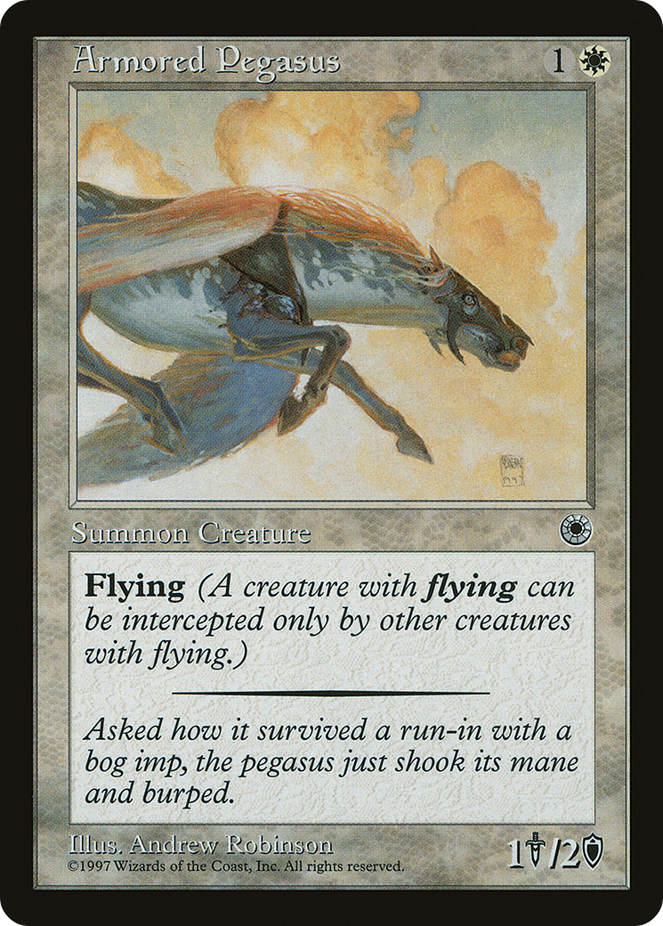 Image of Armored Pegasus (Reminder Text) (POR-) - Portal