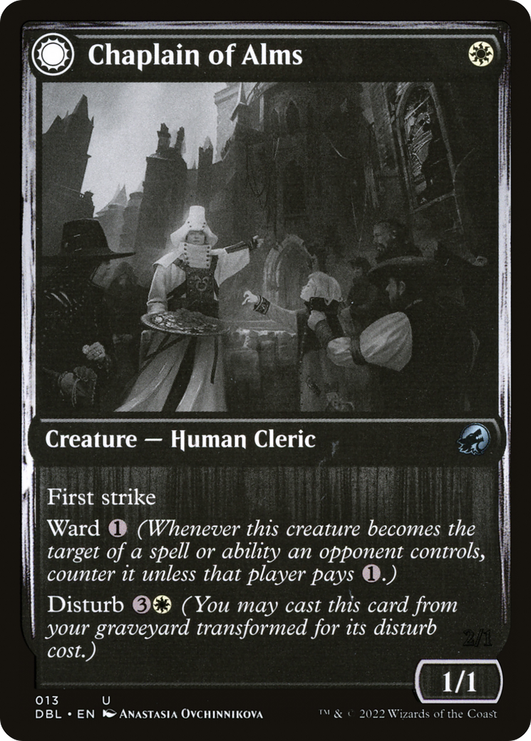 Image of Chaplain of Alms (DBL-013) - Innistrad: Double Feature: (Double Faced Transform)