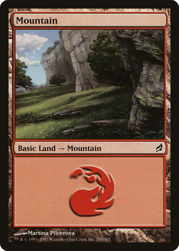 Image of Mountain (295) (LRW-295) - Lorwyn Foil