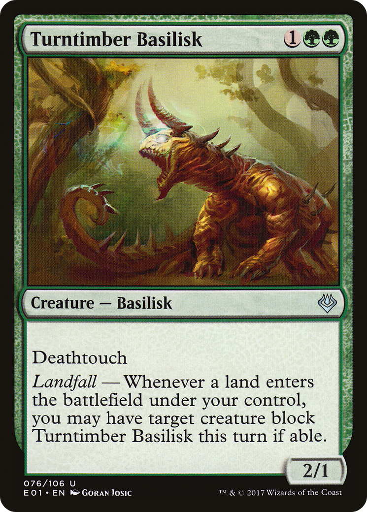 Image of Turntimber Basilisk (AC2-076) - Archenemy: Nicol Bolas