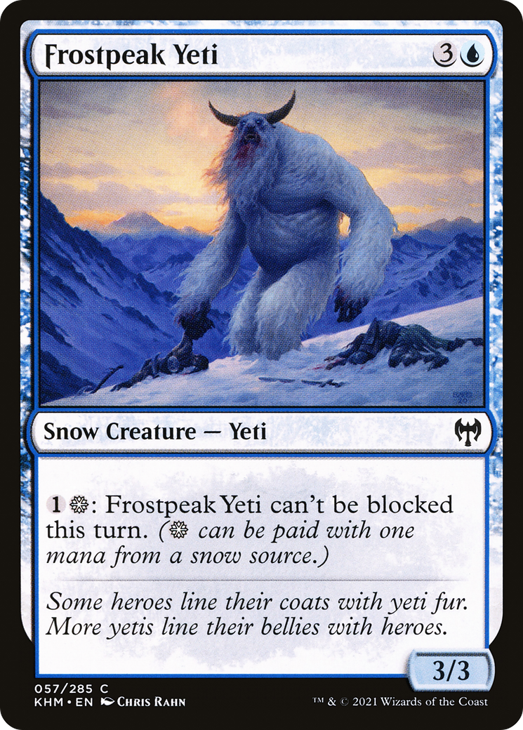 Image of Frostpeak Yeti (KHM-057) - Kaldheim: (snow) Foil