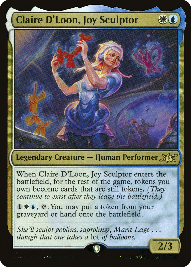Image of Claire D'Loon, Joy Sculptor (Galaxy Foil) (UNF-451) - Unfinity Foil