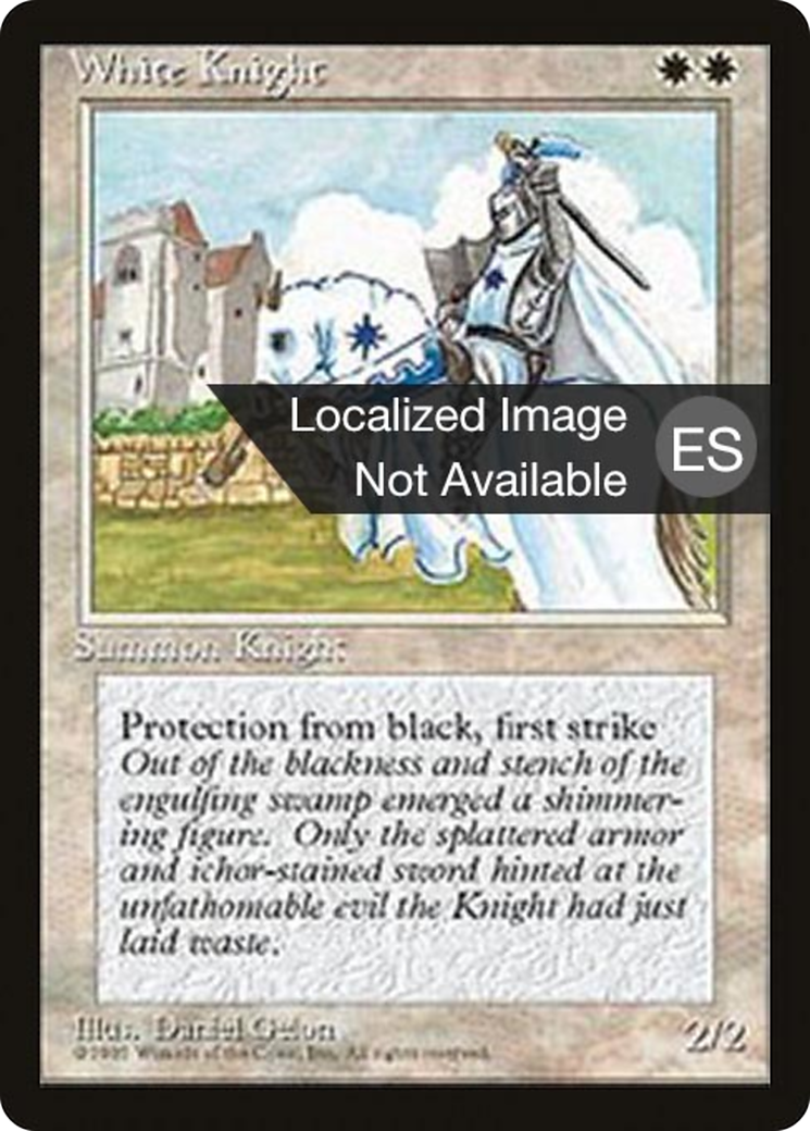Image of White Knight (4BB-) - Fourth Edition Foreign Black Border