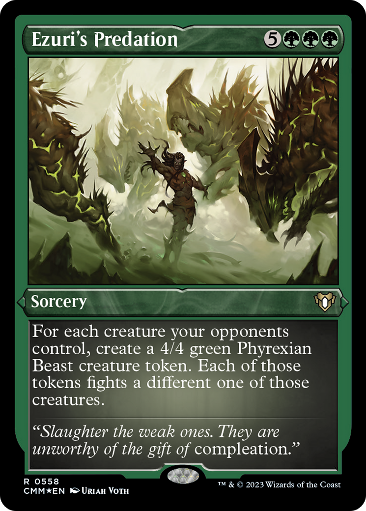 Image of Ezuri's Predation (CMM-558) - Commander Masters Etched Foil