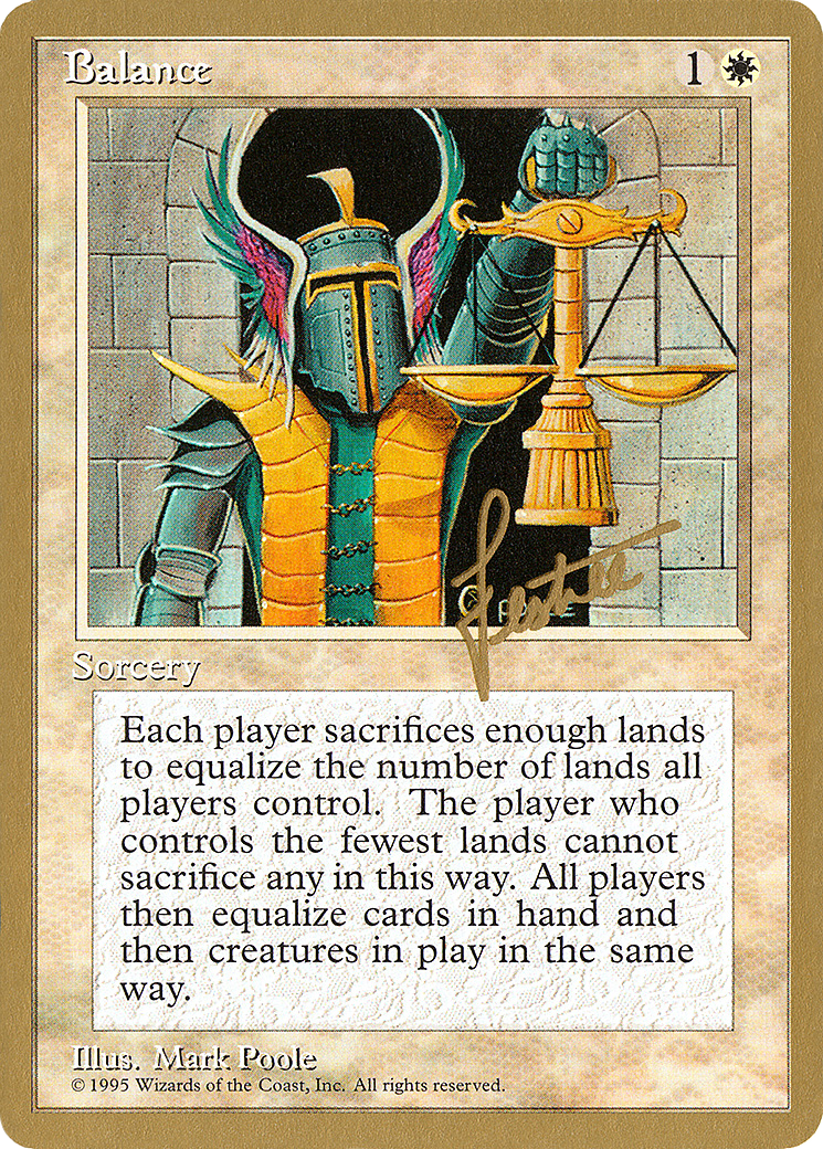 Image of Balance - 1996 Bertrand Lestree (4ED) (WCD-) - Pro Tour Collector Set