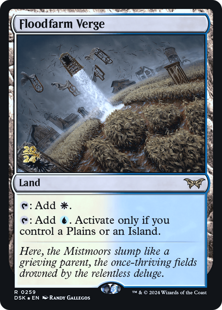 Image of Floodfarm Verge (PRE-259) - Duskmourn: House of Horror Promos Foil