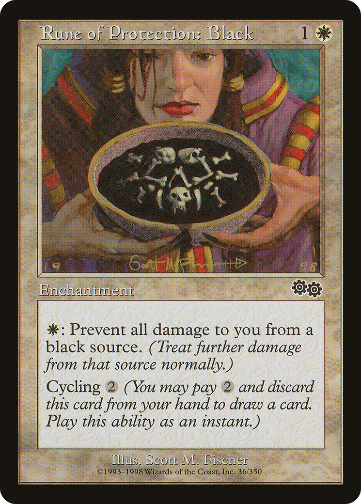 Image of Rune of Protection: Black (USG-036) - Urza's Saga