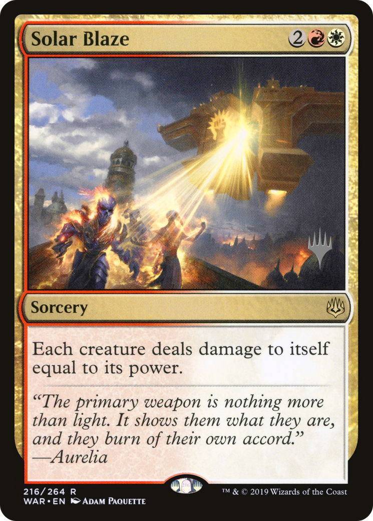 Image of Solar Blaze (PPELD-216) - War of the Spark Promos