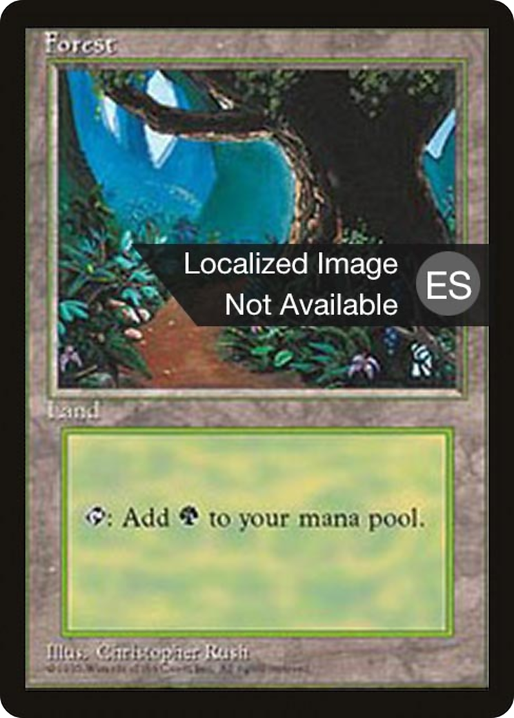 Image of Forest (B) (4BB-175) - Fourth Edition Foreign Black Border