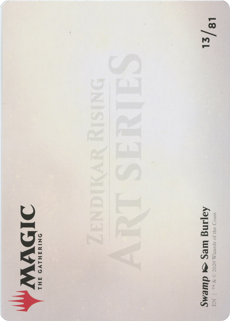 Image of Swamp // Swamp (AZNR-013) - Zendikar Rising Art Series (Borderless) Foil